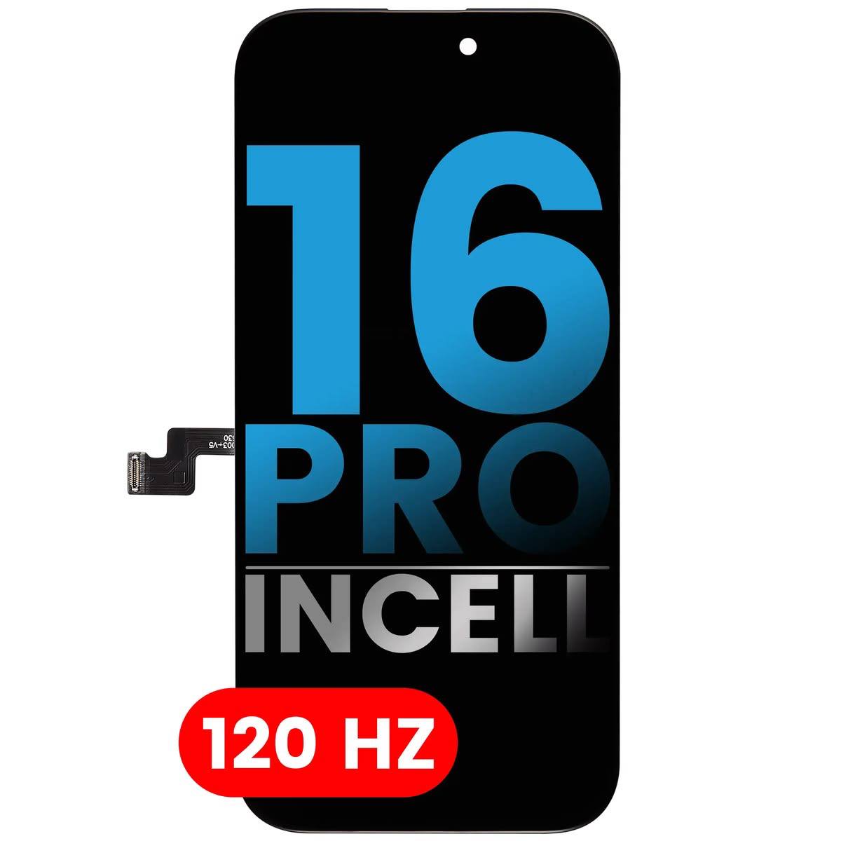 iPhone 16 Pro  ekranas, Incell premium, 120 Hz