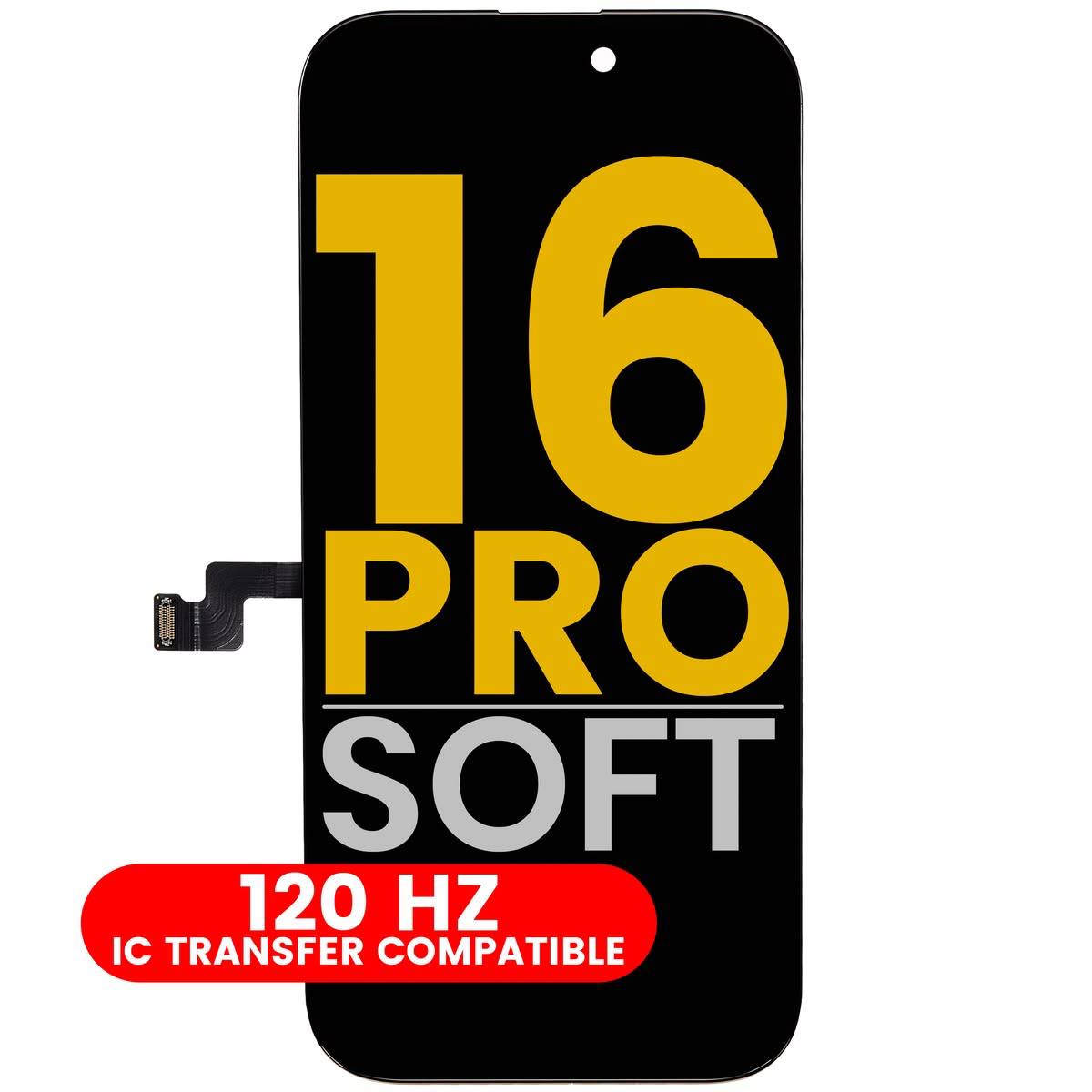 iPhone 16 Pro ekranas, Soft Oled, 120 Hz