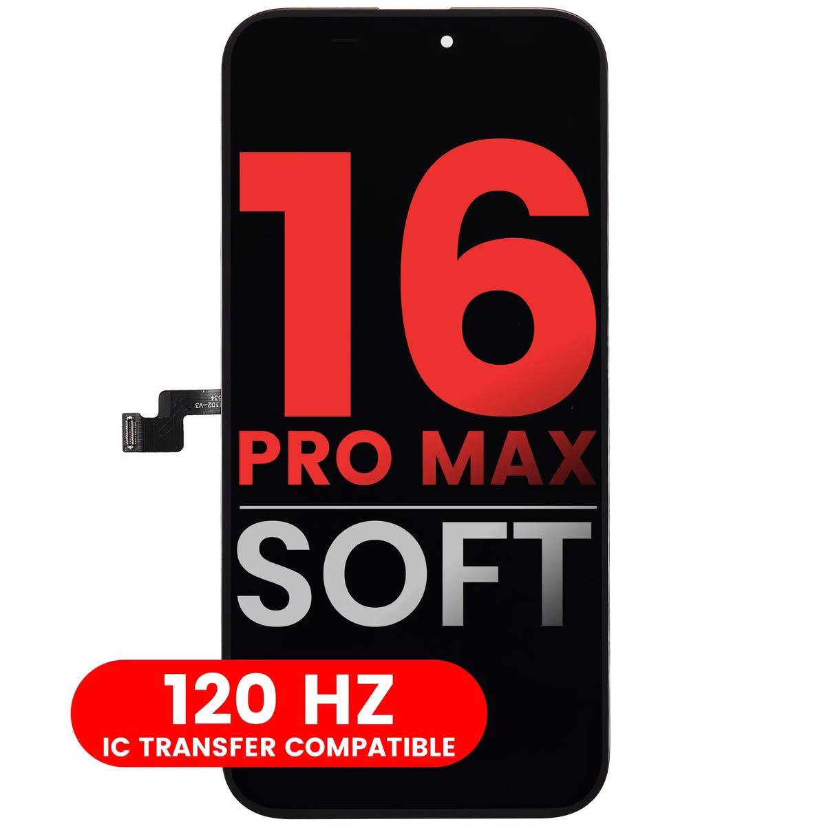 iPhone 16 Pro Max ekranas, Soft Oled, 120 Hz