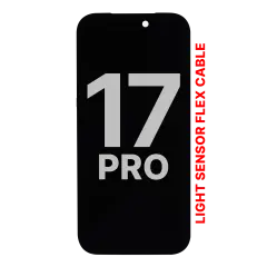 Apple iPhone 17 Pro ekranas su šviesos jutiklio lanksčiuoju kabeliu (naudotas originalus OEM ekranas: Grade A) Pairable