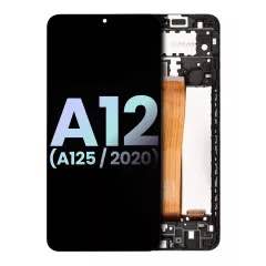 Samsung Galaxy A12 (A125) display  with frame (Black)