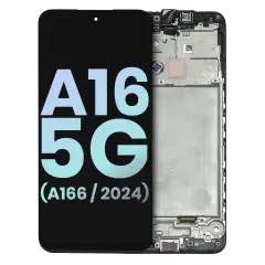 Samsung Galaxy A16 5G (A166) display module with frame (Black) (Service Pack)