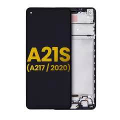 Samsung Galaxy A21s  display module with frame (Black)
