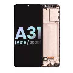 Samsung Galaxy A31 2020 (A315) display module with frame (Black) (Service Pack)