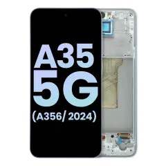 Samsung Galaxy A35 5G (A356) display module with frame (Black) (Service Pack)