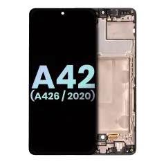 Samsung Galaxy A42 5G (A426) display module with frame (Black) (Service Pack)