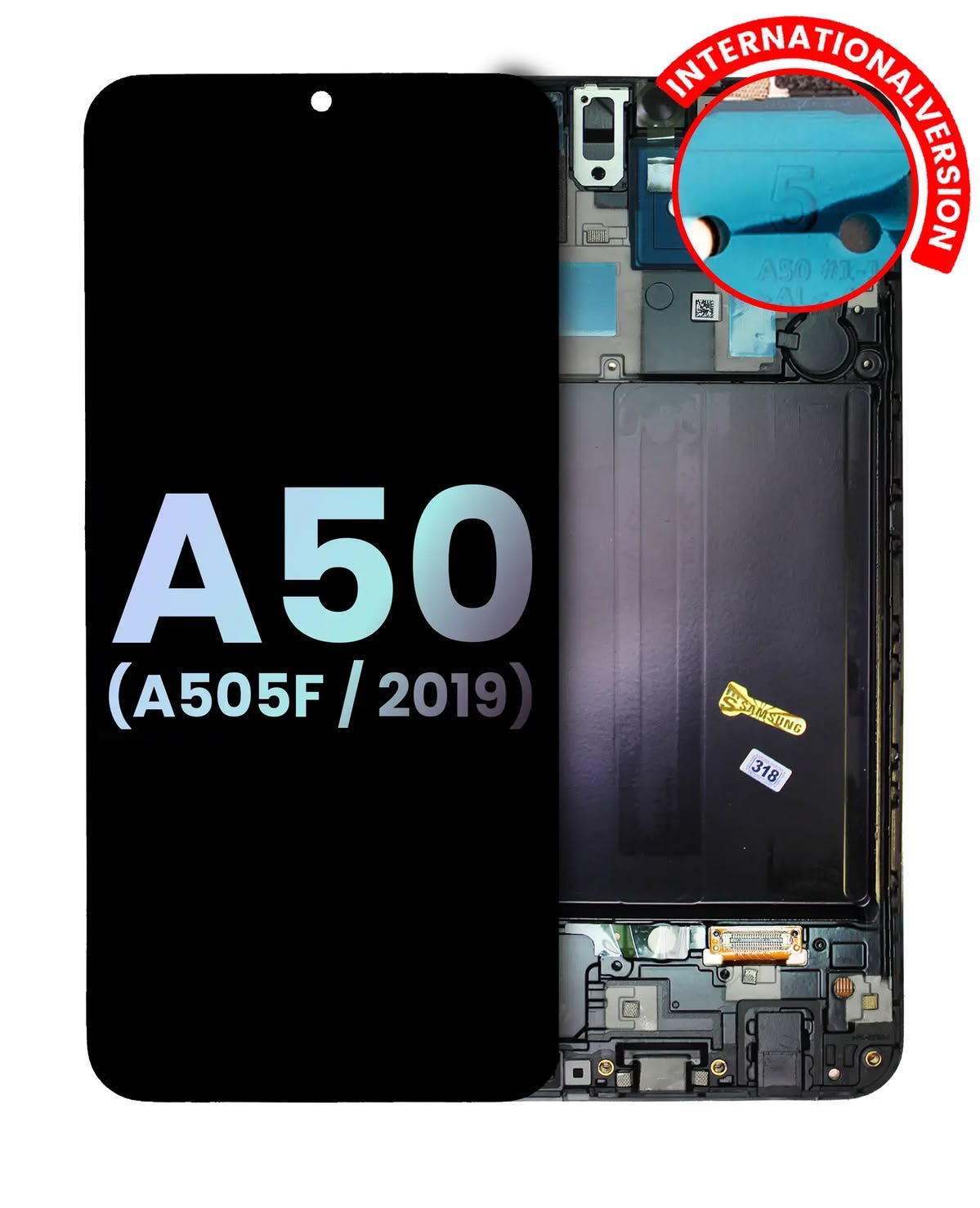 OLED Assembly With Frame For Samsung Galaxy A50 (A505F / 2019) Grade A