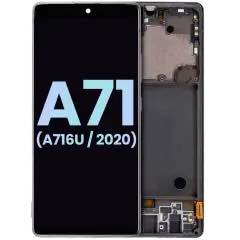 Samsung Galaxy A71 (A715) display module with frame (Black) (Service Pack)