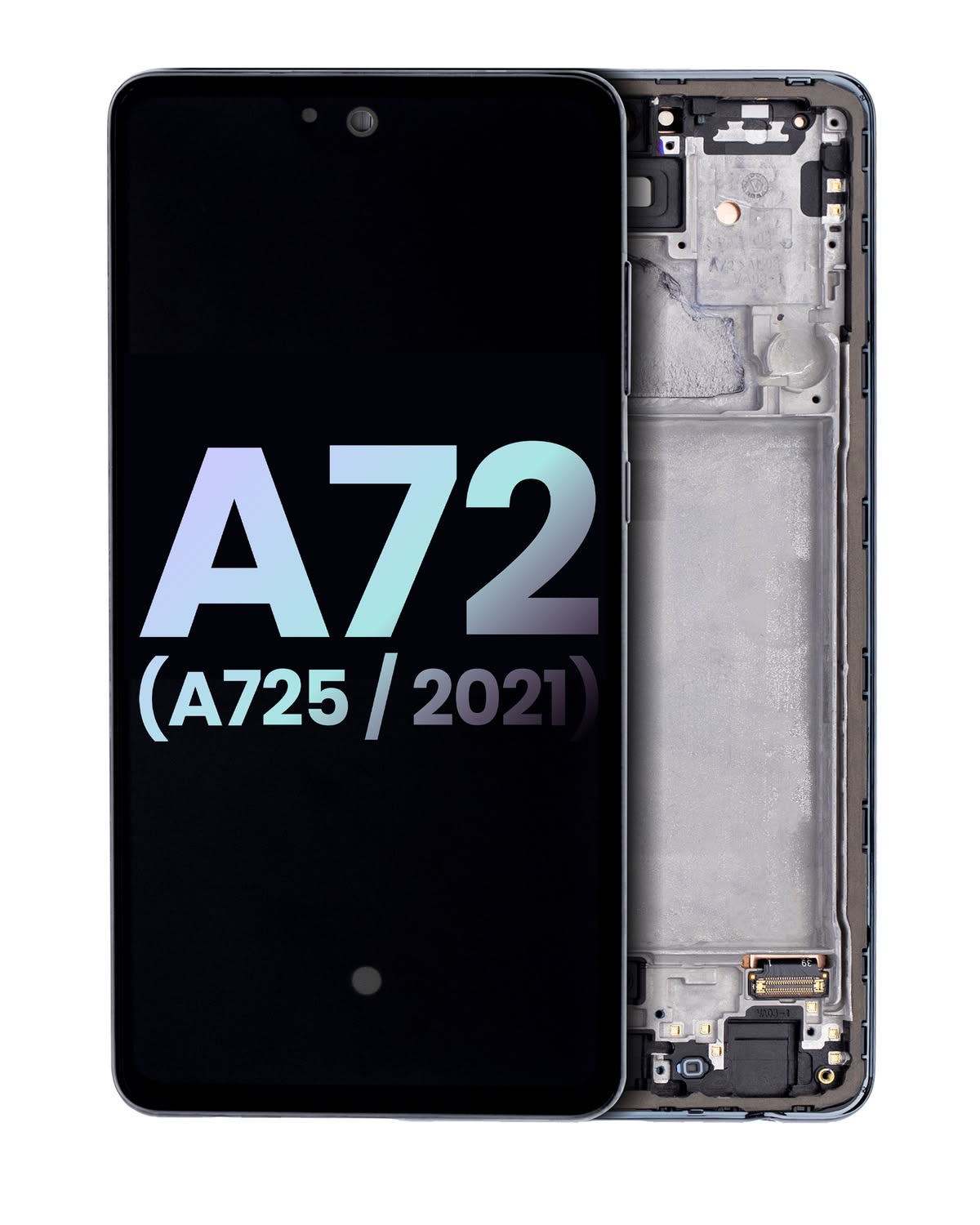 OLED Assembly With Frame For Samsung A72 (A725 / 2021) (Service Pack) Juodas