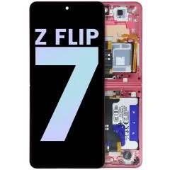 Samsung Galaxy Z Flip 7 5G  Inner OLED Assembly With Frame ( Coral  red )