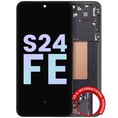 Samsung Galaxy S24 Fe 5G (S721) display module with frame (Graphite / Black) (Service Pack)