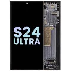 Samsung Galaxy S24 Ultra (S928) display module with frame (Titanium Black) (Service Pack)