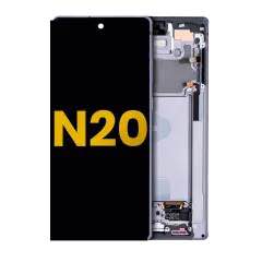 Samsung Galaxy Note 20 (N980) display module with frame (Mystic Grey), Naudotas, Grade A